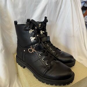 Calvin Klein Black Combat Boots